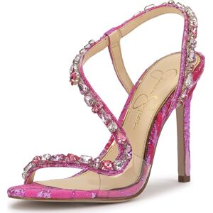 Jessica Simpson Women's Jaycin High Heel Sandal, Pink/Red Combo, 9 Jessica Simpson Women's Jaycin High Heel Sandal, Pink/Red Combo, 9