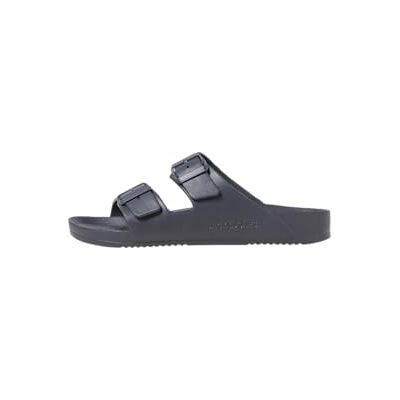 JACK & JONES Mens Sandal Double Buckle Adjustable Strap Open Toe Slides for Men Summer, Beach, Hiking, walking, Anthracite Colour, Size- 6 UK JACK & JONES Mens Sandal Double Buckle Adjustable Strap Open Toe Slides for Men Summer, Beach, Hiking, walking, Anthracite Colour, Size- 6 UK