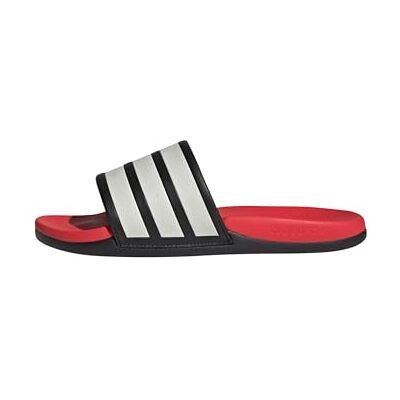 adidas Unisex Adilette Comfort 2.0 Slides Shoes, Core Black/Core White/Lucid Red, 5 UK adidas Unisex Adilette Comfort 2.0 Slides Shoes, Core Black/Core White/Lucid Red, 5 UK