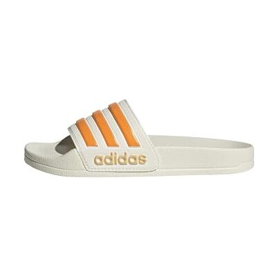 adidas Unisex Kids ADILETTE SHOWER SLIDES, off white/Pure Tangerine/Semi Ice Tangerine, 10 UK Child adidas Unisex Kids ADILETTE SHOWER SLIDES, off white/Pure Tangerine/Semi Ice Tangerine, 10 UK Child