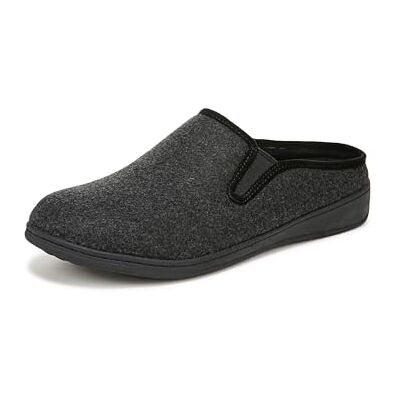 Vionic Mens Unwind Mule Slippers, Medium Fit, Black Felted Fabric, UK 8.5 Vionic Mens Unwind Mule Slippers, Medium Fit, Black Felted Fabric, UK 8.5