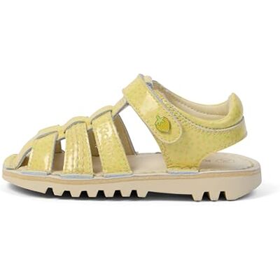 Kickers Unisex Kids Kick Fruit Patent Leather Open Toe Sandal, Yellow, 9 UK Child Kickers Unisex Kids Kick Fruit Patent Leather Open Toe Sandal, Yellow, 9 UK Child