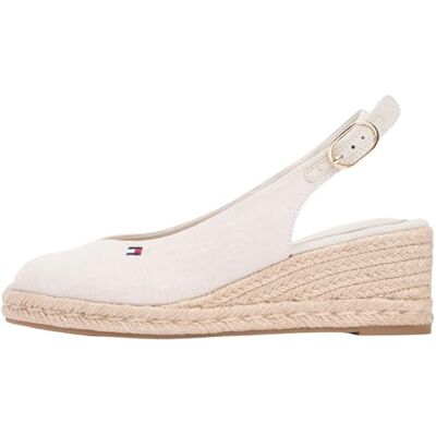Tommy Hilfiger Women's Mid Wedge Espad Slingback FW0FW09228 Wedge Espadrilles, BEIGE (Classic Beige), 4 Tommy Hilfiger Women's Mid Wedge Espad Slingback FW0FW09228 Wedge Espadrilles, BEIGE (Classic Beige), 4