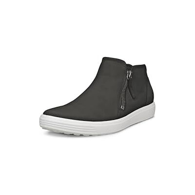 ECCO Women's Soft 7 Side Zip Bootie Sneaker, Black Nubuck, 5/5.5 UK ECCO Women's Soft 7 Side Zip Bootie Sneaker, Black Nubuck, 5/5.5 UK