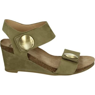 CA'SHOTT A/S Women's Casalberta Velcro Button Nubuck Heeled Sandal, Olive, 40 EU, olive, 8 UK CA'SHOTT A/S Women's Casalberta Velcro Button Nubuck Heeled Sandal, Olive, 40 EU, olive, 8 UK