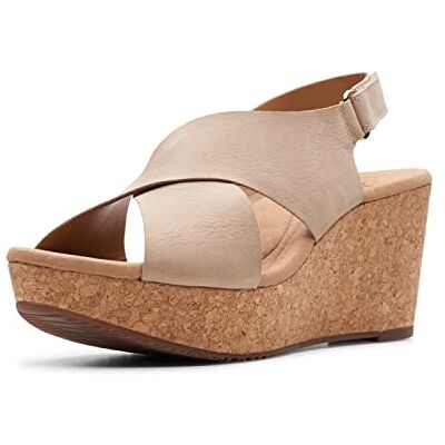 Clarks Women's Annadel Eirwynannadel Eirwynاناديل ايروينannadel Eirwyn Wedge Sandal, Sand Nubuck, 5.5 UK Clarks Women's Annadel Eirwynannadel Eirwynاناديل ايروينannadel Eirwyn Wedge Sandal, Sand Nubuck, 5.5 UK