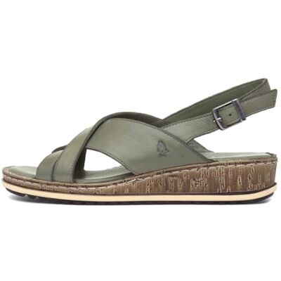 Hush Puppies Womens Elena Wedge Sandal, Olive, 5 UK Hush Puppies Womens Elena Wedge Sandal, Olive, 5 UK
