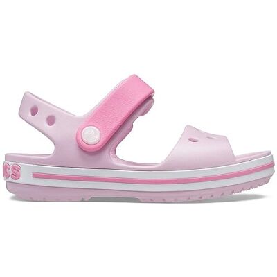 Crocs Crocband Sandals, Unisex-Kids Sandals, Lightweight and with Secure Fit, in Ballerina Pink Strap and Stripe Detail, 5 UK Child Crocs Crocband Sandals, Unisex-Kids Sandals, Lightweight and with Secure Fit, in Ballerina Pink Strap and Stripe Detail, 5 UK Child
