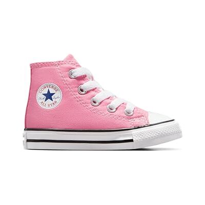 Converse All Star Hi Infant Canvas Trainers Pink Canvas 4 Infant UK Converse All Star Hi Infant Canvas Trainers Pink Canvas 4 Infant UK