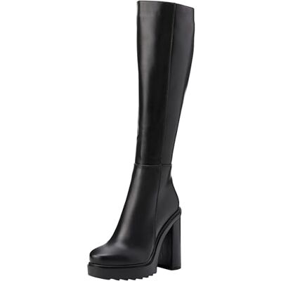 LAMODA Amber Women’s Platform Knee High Boots Black PU Classic UK6 Cushioned Footbed, Chunky Platform Sole, Adjustable Fit, Durable Outsole for Stylish Versatile Wear LAMODA Amber Women’s Platform Knee High Boots Black PU Classic UK6 Cushioned Footbed, Chunky Platform Sole, Adjustable Fit, Durable Outsole for Stylish Versatile Wear