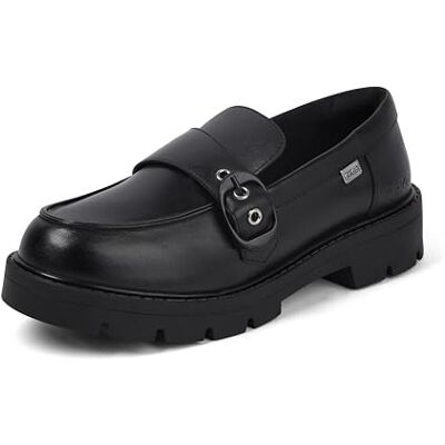 Kickers Women's Kori Monk Strap Leather Shoes, Black, 6 UK Kickers Women's Kori Monk Strap Leather Shoes, Black, 6 UK