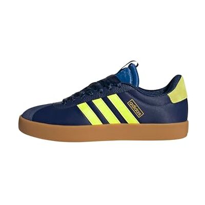 adidas Women's VL Court 3.0 Shoes, Dark Blue/hi-res Yellow/Gold met., 3.5 UK adidas Women's VL Court 3.0 Shoes, Dark Blue/hi-res Yellow/Gold met., 3.5 UK