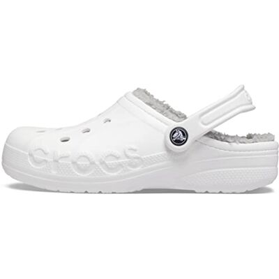Crocs Unisex Baya Lined Clog, White Light Grey, 7 UK Men 8 UK Women Crocs Unisex Baya Lined Clog, White Light Grey, 7 UK Men 8 UK Women