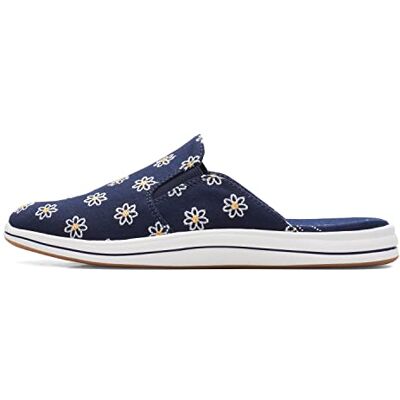 Clarks Women's Breeze Shore Mule, Navy Floral Canvas, 4 UK Clarks Women's Breeze Shore Mule, Navy Floral Canvas, 4 UK