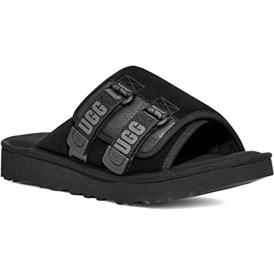 Ugg Men's, Goldencoast Strap Slide, Slide, BLACK, UK7 Ugg Men's, Goldencoast Strap Slide, Slide, BLACK, UK7