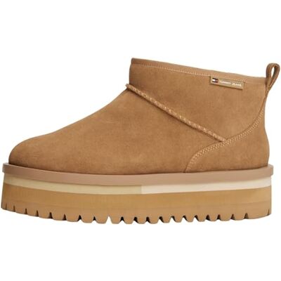 Tommy Jeans Women's Tjw Flatform Snow Boot Suede En0En02841 Hybrid, Khaki (Bronze Twist), 7 UK Tommy Jeans Women's Tjw Flatform Snow Boot Suede En0En02841 Hybrid, Khaki (Bronze Twist), 7 UK