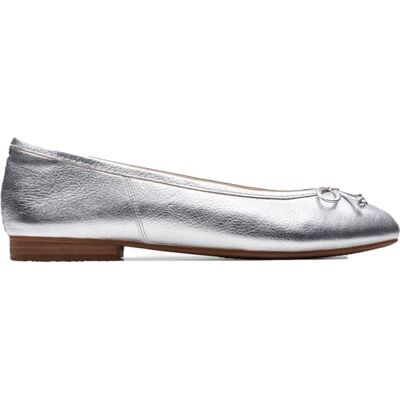 Clarks Fawna Lily Womens Silver Leather, 8 Clarks Fawna Lily Womens Silver Leather, 8