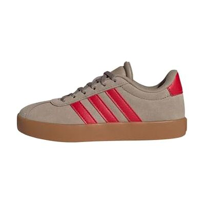 adidas Unisex Kids VL Court 3.0 Shoes Kids, Blanch Cargo/Pure Ruby/Gold met., 4 UK adidas Unisex Kids VL Court 3.0 Shoes Kids, Blanch Cargo/Pure Ruby/Gold met., 4 UK
