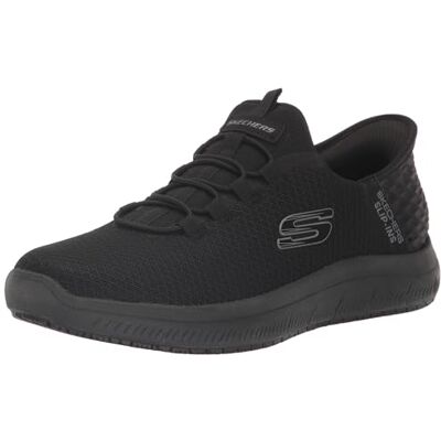 Skechers Men's Slip-Ins Work: Summits Colsin Black Low Top Sneaker Shoes 8 Skechers Men's Slip-Ins Work: Summits Colsin Black Low Top Sneaker Shoes 8