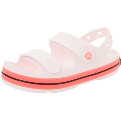 Crocs Unisex Kids,Crocband Cruiser Neon Band Sandal K, Bubble Ice/Pink Blast, 2 UK Crocs Unisex Kids,Crocband Cruiser Neon Band Sandal K, Bubble Ice/Pink Blast, 2 UK