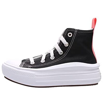 Converse Chuck Taylor All Star Move Canvas Hi Trainers Girls Black/Pink 10.5 Kid (10 Kid) Hi Top Trainers Shoes Converse Chuck Taylor All Star Move Canvas Hi Trainers Girls Black/Pink 10.5 Kid (10 Kid) Hi Top Trainers Shoes