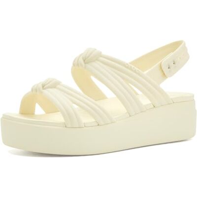 Crocs Women,Brooklyn Knot Low Wedge, Ivory, 5 UK Women Crocs Women,Brooklyn Knot Low Wedge, Ivory, 5 UK Women