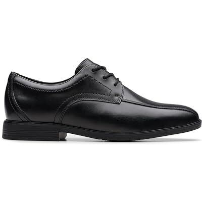 Clarks Jonwin Loop Y Childrens Black Leather, 4 Clarks Jonwin Loop Y Childrens Black Leather, 4