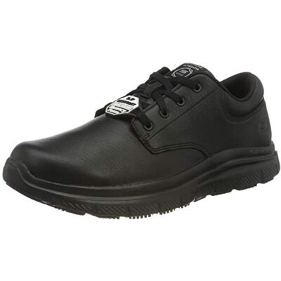 Skechers Men's Flex Advantage Slip Resistant Work Uniform Dress Shoe, Black Leather, 11 UK Skechers Men's Flex Advantage Slip Resistant Work Uniform Dress Shoe, Black Leather, 11 UK
