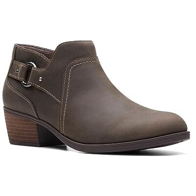 Clarks Women's Charlten Grace Ankle Boot, Taupe Oily Leather, 3.5 UK Wide Clarks Women's Charlten Grace Ankle Boot, Taupe Oily Leather, 3.5 UK Wide