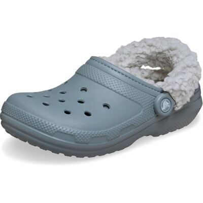 Crocs Unisex Adult, Classic Fleece Lined Clog, Concrete, 9 UK Men/ 10 UK Women Crocs Unisex Adult, Classic Fleece Lined Clog, Concrete, 9 UK Men/ 10 UK Women