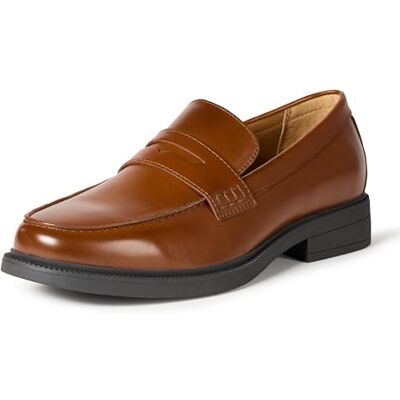 Amazon Essentials Men's Classic Penny Loafers Dress Shoes, Tan Faux Leather, 10 UK Amazon Essentials Men's Classic Penny Loafers Dress Shoes, Tan Faux Leather, 10 UK