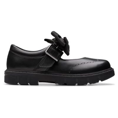 Clarks Lorcam Jane K. Childrens Black Leather, 10.5 Clarks Lorcam Jane K. Childrens Black Leather, 10.5