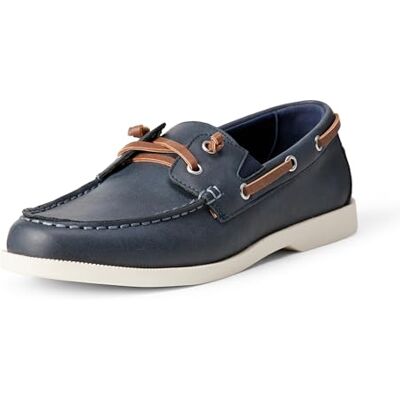 Amazon Essentials Unisex Kids' Boat Shoes for Boys and Girls, Navy, 1 UK Amazon Essentials Unisex Kids' Boat Shoes for Boys and Girls, Navy, 1 UK