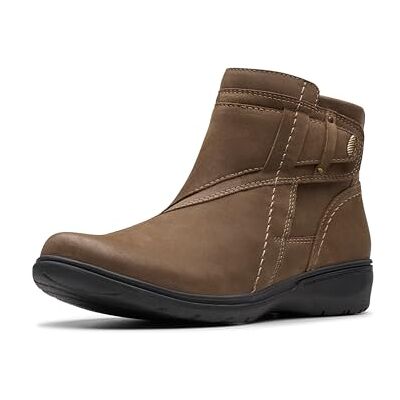 Clarks Women's Carleigh Style Ankle Boot, Mushroom Nubuck, 8.5 Clarks Women's Carleigh Style Ankle Boot, Mushroom Nubuck, 8.5