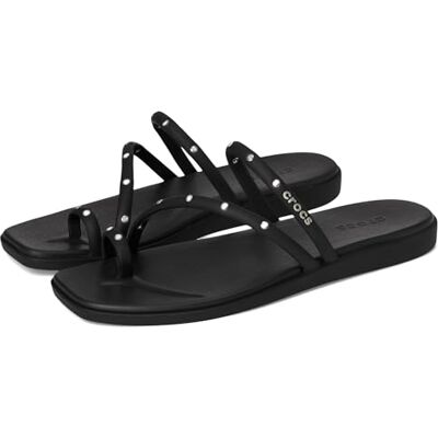 Crocs Women Sandal,Miami Studded Toe Loop Sandal,Black,6 UK Women Crocs Women Sandal,Miami Studded Toe Loop Sandal,Black,6 UK Women