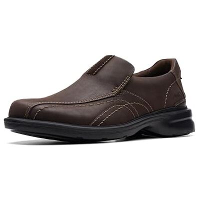Clarks Men's Gessler Step Loafer, Dark Brown, 9 UK Clarks Men's Gessler Step Loafer, Dark Brown, 9 UK