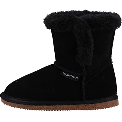Hush Puppies Girls Ashlynn Slipper, Black, 2 UK Hush Puppies Girls Ashlynn Slipper, Black, 2 UK