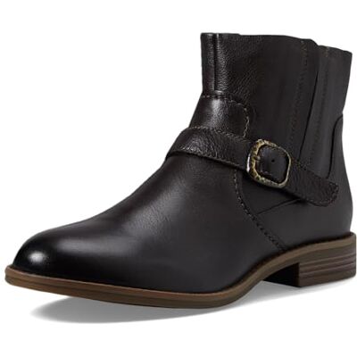 Clarks Women's Camzin Loop Ankle Boot, Dark Brown Leather, 7 Clarks Women's Camzin Loop Ankle Boot, Dark Brown Leather, 7