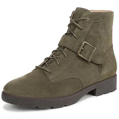 Vionic Women's Catina Ankle Boot Dark Olive Suede Lug Sole Bootie with Statement Buckle Detail VIO MOTION Technology Footbed with Arch Support Versatile Women's Ankle Boot UK 5 Vionic Women's Catina Ankle Boot Dark Olive Suede Lug Sole Bootie with Statement Buckle Detail VIO MOTION Technology Footbed with Arch Support Versatile Women's Ankle Boot UK 5