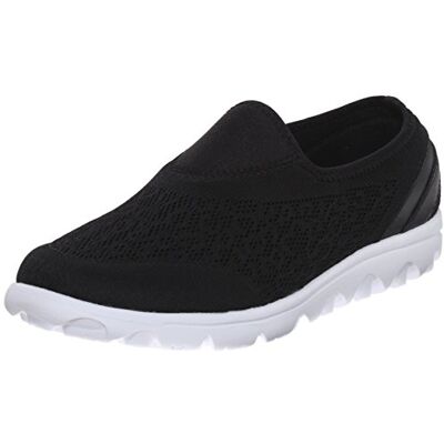 Propét Women's TravelActiv Slip-on Sneaker Oxford, Black, 8 Wide Propét Women's TravelActiv Slip-on Sneaker Oxford, Black, 8 Wide