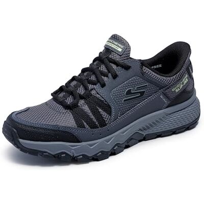 Skechers Men's Dynamite At Escapar Slip-in Trainers, Charcoal Leather/Textile/Black Trim, 7 UK Skechers Men's Dynamite At Escapar Slip-in Trainers, Charcoal Leather/Textile/Black Trim, 7 UK