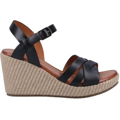 Hush Puppies Female Phoebe Wedge Sandal, Black, 7 Hush Puppies Female Phoebe Wedge Sandal, Black, 7