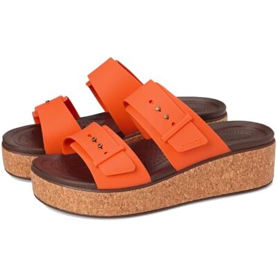Crocs Women Sandal, Brooklyn Cork Buckle, Topaz, 2 UK Women Crocs Women Sandal, Brooklyn Cork Buckle, Topaz, 2 UK Women