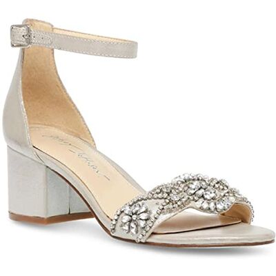Betsey Johnson Women's Sb-Mel Heeled Sandal, Silver, 5 UK Betsey Johnson Women's Sb-Mel Heeled Sandal, Silver, 5 UK