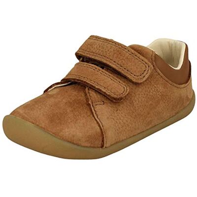 Clarks Boy's Roamer Craft T Sneaker, Tan Leather, 4.5 UK Wide Clarks Boy's Roamer Craft T Sneaker, Tan Leather, 4.5 UK Wide
