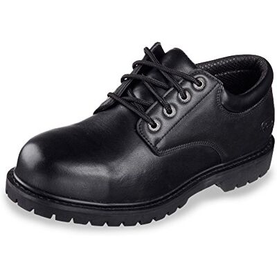 Skechers Men's Cottonwood Elks Work, Black Leather, 6 UK Skechers Men's Cottonwood Elks Work, Black Leather, 6 UK