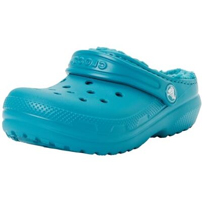 Crocs Unisex Kids, Classic Lined Clog K, Turbo Teal, 6 UK Crocs Unisex Kids, Classic Lined Clog K, Turbo Teal, 6 UK