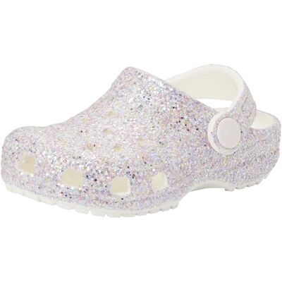 Crocs Unisex Kids, Classic Fantasy Glitter Clog T, White, 4 UK Child Crocs Unisex Kids, Classic Fantasy Glitter Clog T, White, 4 UK Child