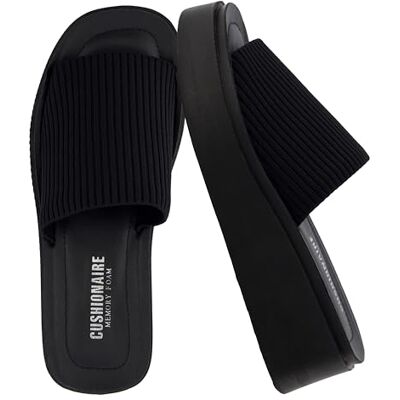 CUSHIONAIRE Women's PIM Knit Platform Sandal with +Memory Foam, Black Weave 6.5 UK CUSHIONAIRE Women's PIM Knit Platform Sandal with +Memory Foam, Black Weave 6.5 UK