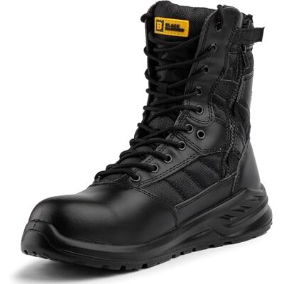Black Hammer Leather Combat Safety Boots for Men Steel Toe Cap Industrial Work Boots 6666 (8 UK) Black Hammer Leather Combat Safety Boots for Men Steel Toe Cap Industrial Work Boots 6666 (8 UK)